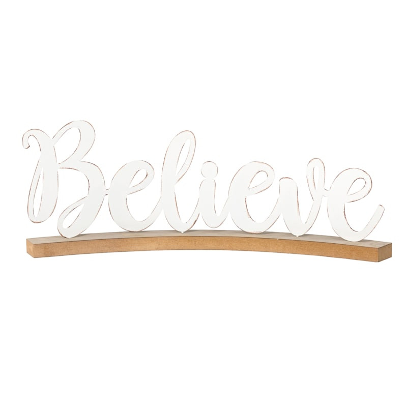 Believe Cutout Table Sign, 30" | At Home