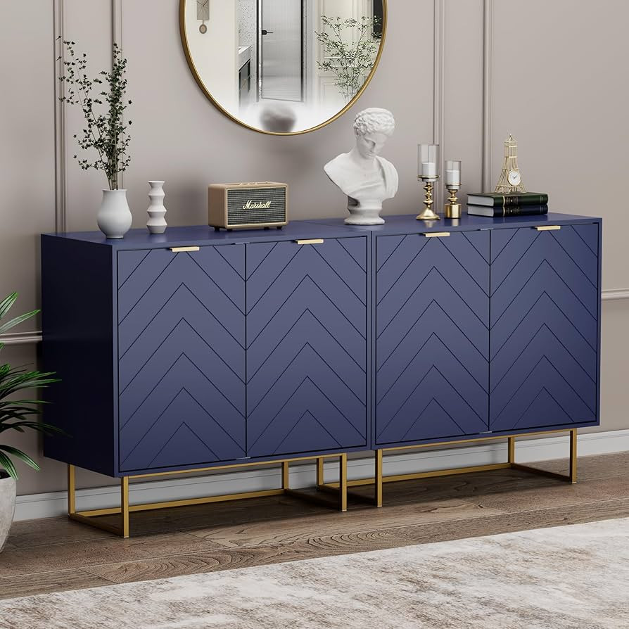Scurrty Sideboard Cabinet, Buffet Cabinet with Storage Set of 2, Sideboard Storage Cabinet with A... | Amazon (US)