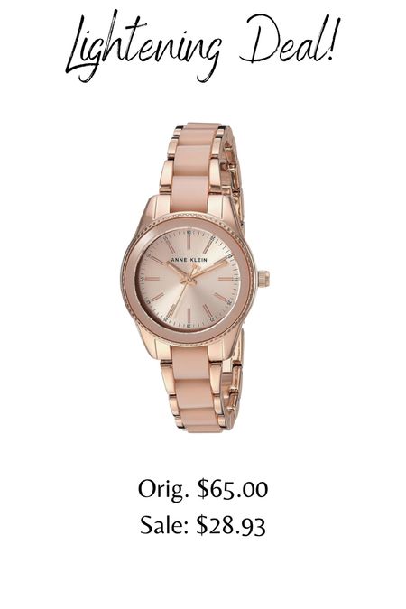 Lightening Deal on Amazon for this gorgeous Anne Klein watch! I love the rose gold. So many others on sale too! Grab it before it ends! 

#LTKsalealert #LTKfindsunder50 #LTKover40