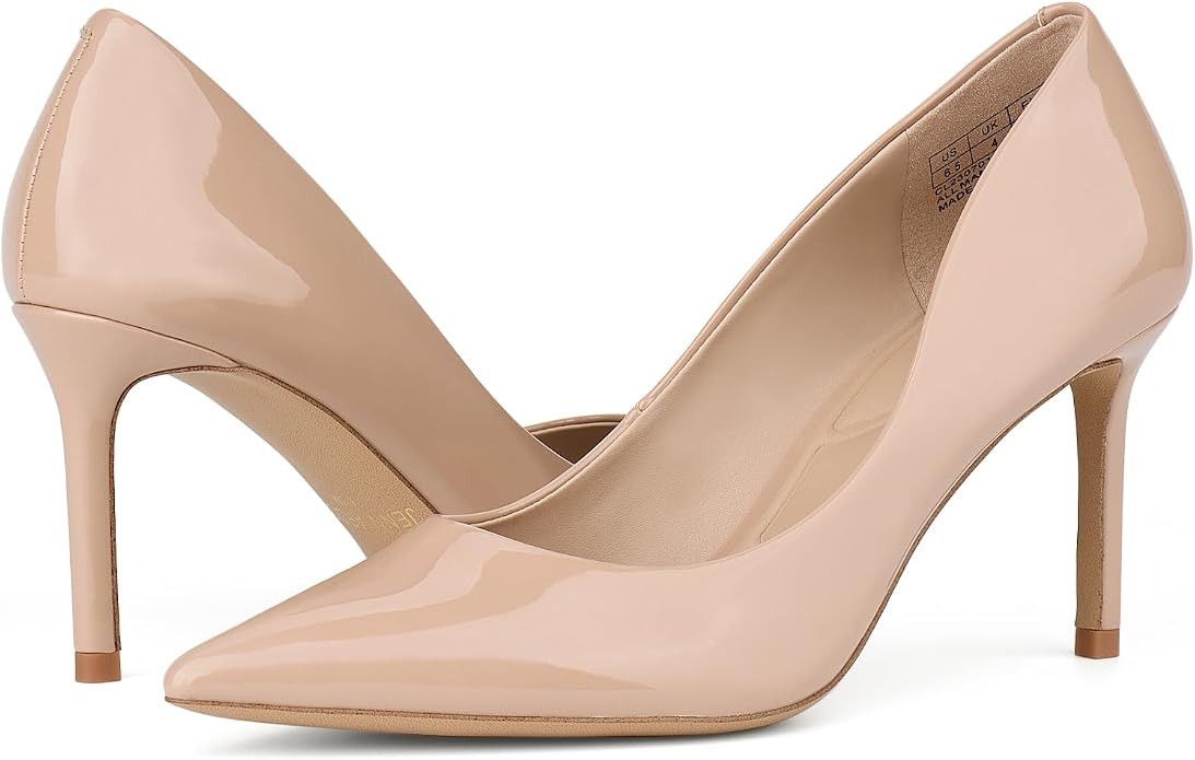 JENN ARDOR Women's Comfortable Stiletto Pumps 3 inch Elegant Gorgeous Closed Pointed Toe Slip On ... | Amazon (US)