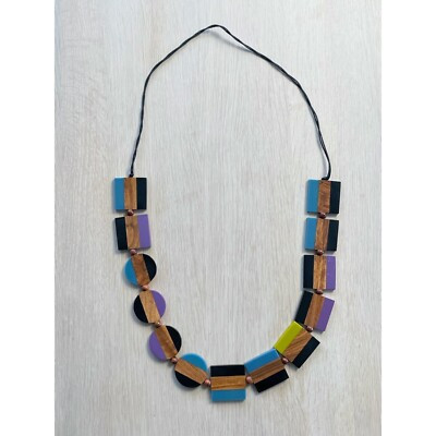 Marimekko Statement Necklace, Colorblock Beads Retro Jewelry from Finland | eBay US