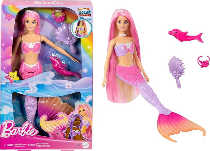 Barbie Mermaid Doll "Malibu" with Pink Hair | Amazon (US)