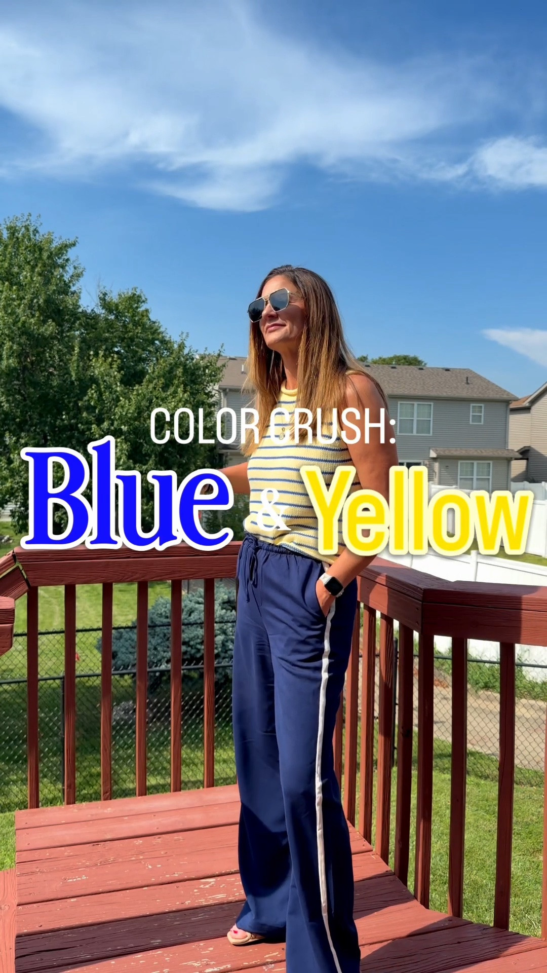 I am hard core crushing on blue and yellow this summer, 🦋💛I can’t get enough of the butter yellow 🧈 and blue hues. 🩵 I just love how the combo comes together so beautifully! I’ve linked other blue and yellow items I have and love too!

Wearing a small L in pants (perfect for my tall girlies!) I’m 5’9 and a M in top

#LTKootd #LTKTall #LTKOver40