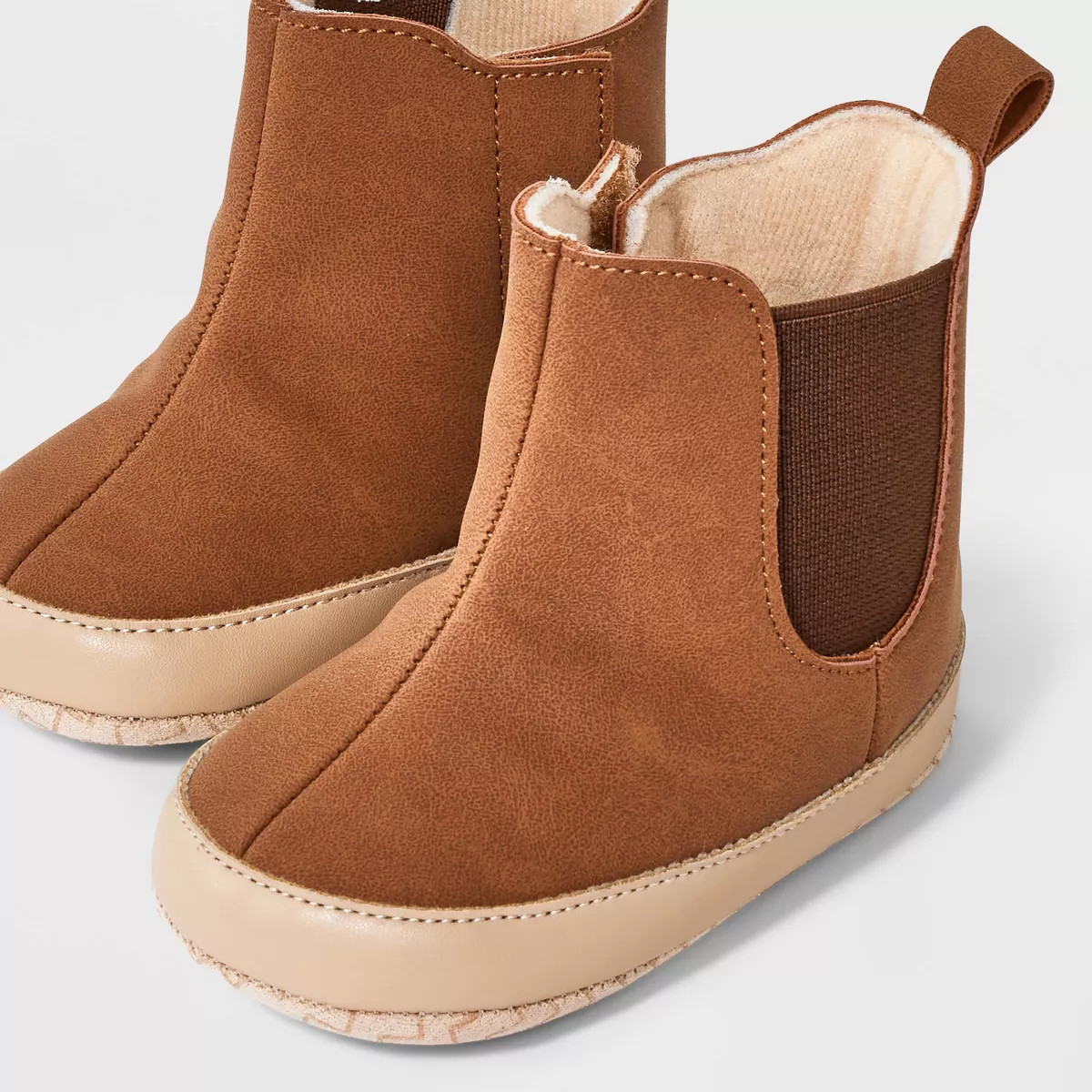 Baby Textured Chelsea Boots - Cat & Jack™ Brown | Target