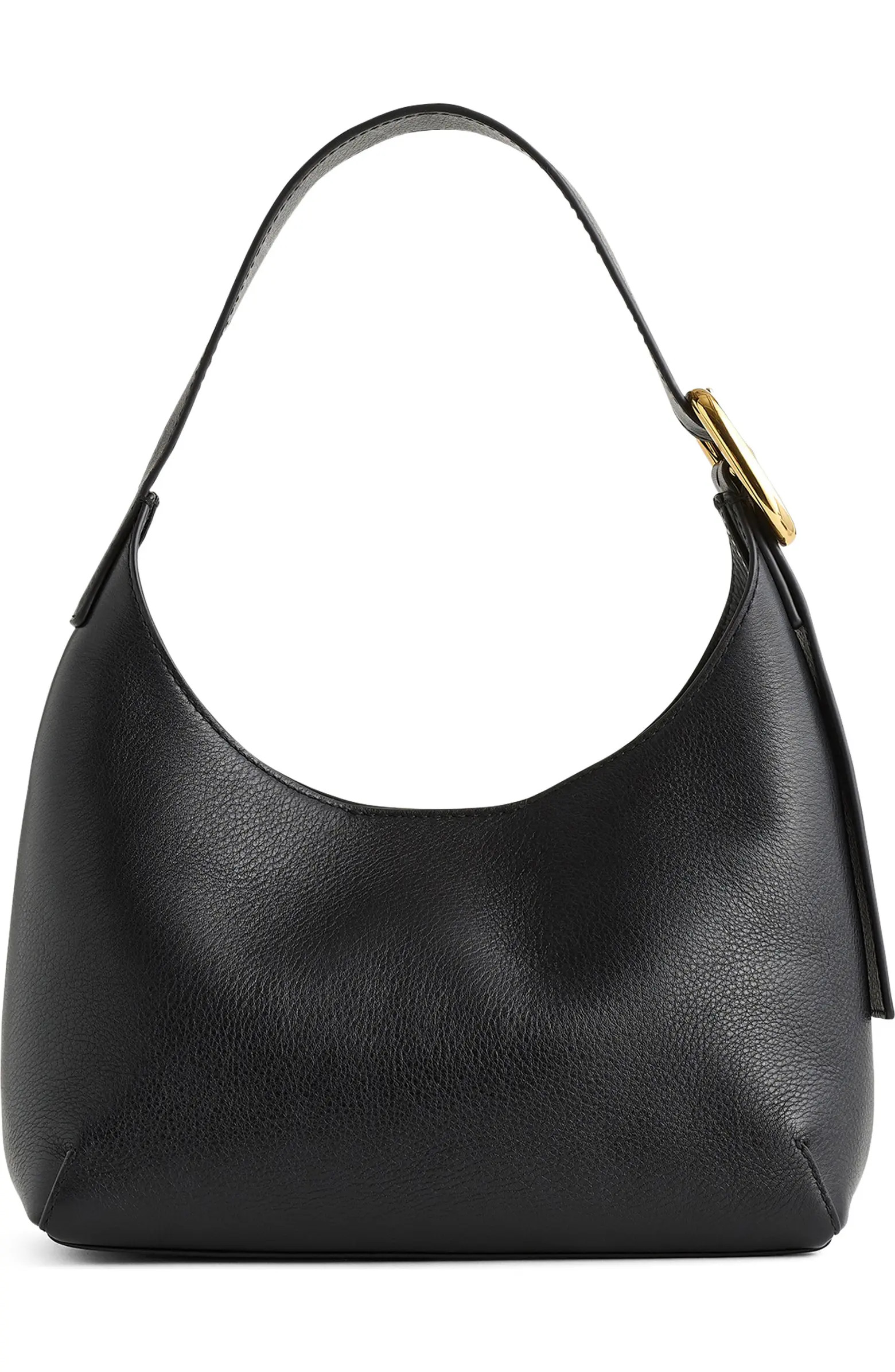 Puffy Buckle Leather Shoulder Bag | Nordstrom