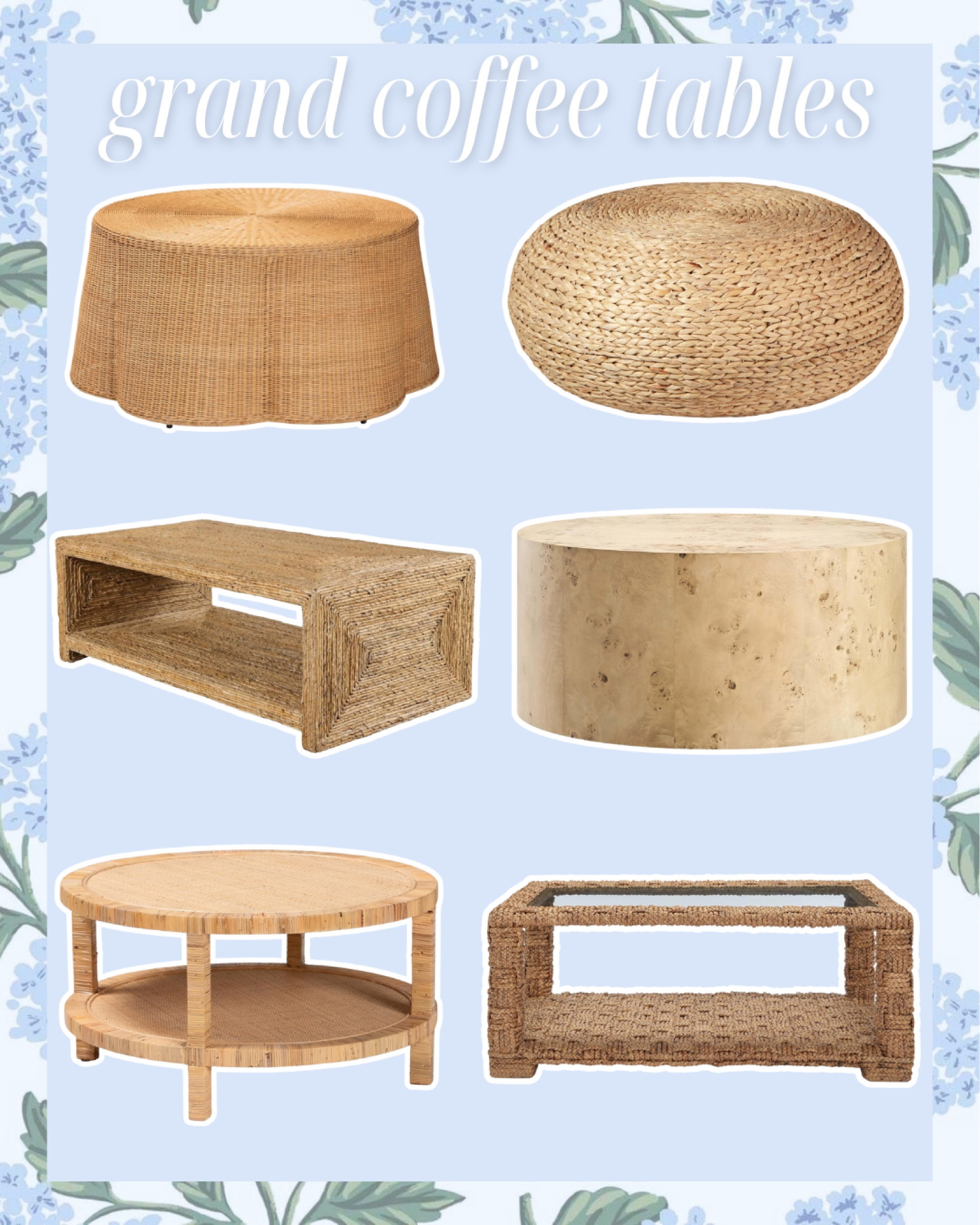 Grandmillennial and coastal coffee tables all from Amazon 

#LTKhome #LTKsalealert #LTKfamily