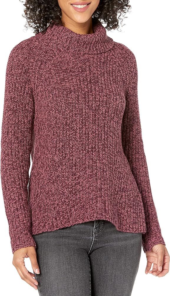 Goodthreads Women's Cotton Shaker Stitch Turtleneck Sweater | Amazon (US)