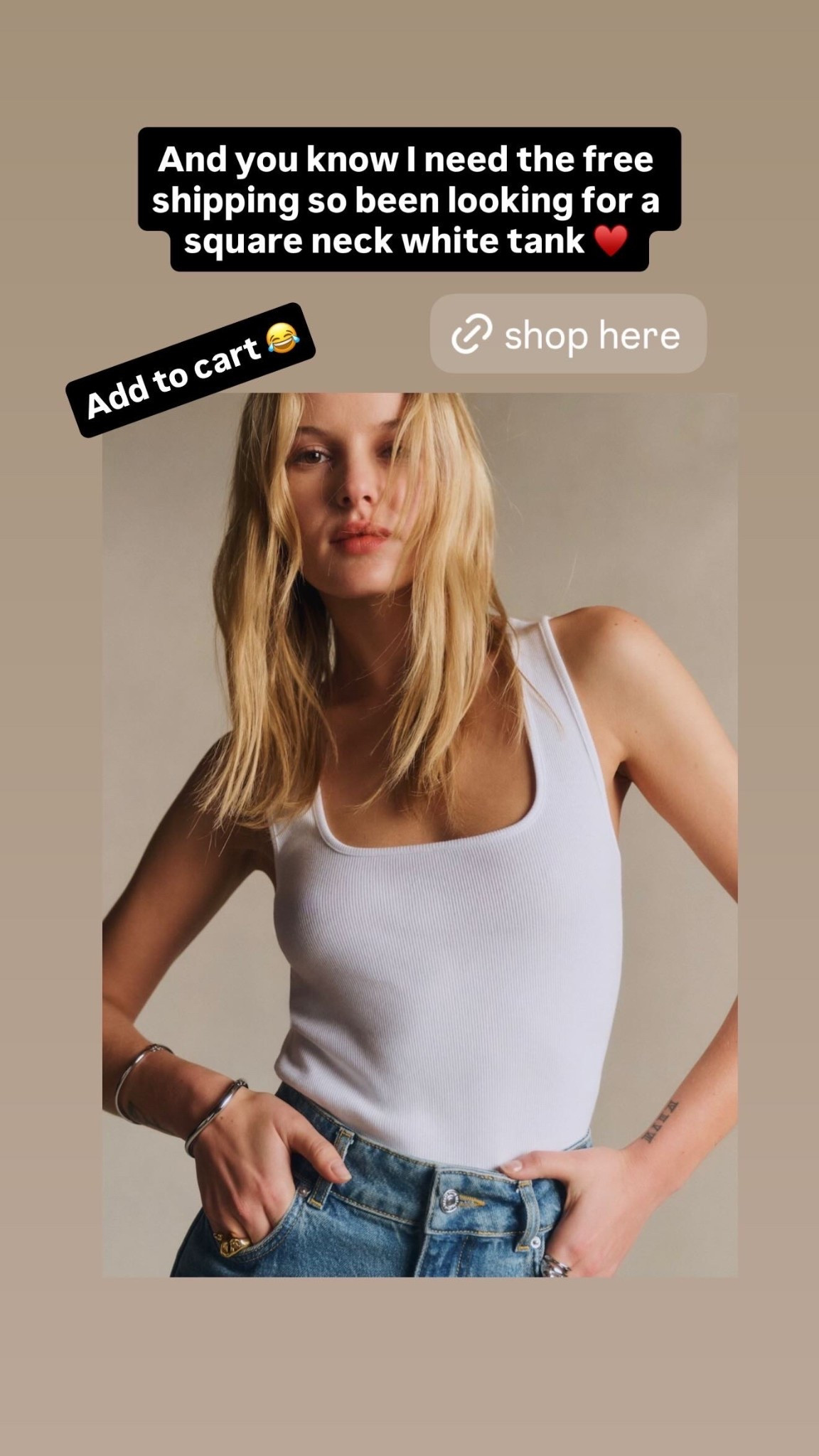 This white square neck tank 😍 

#LTKPetite #LTKootd #LTKOver40