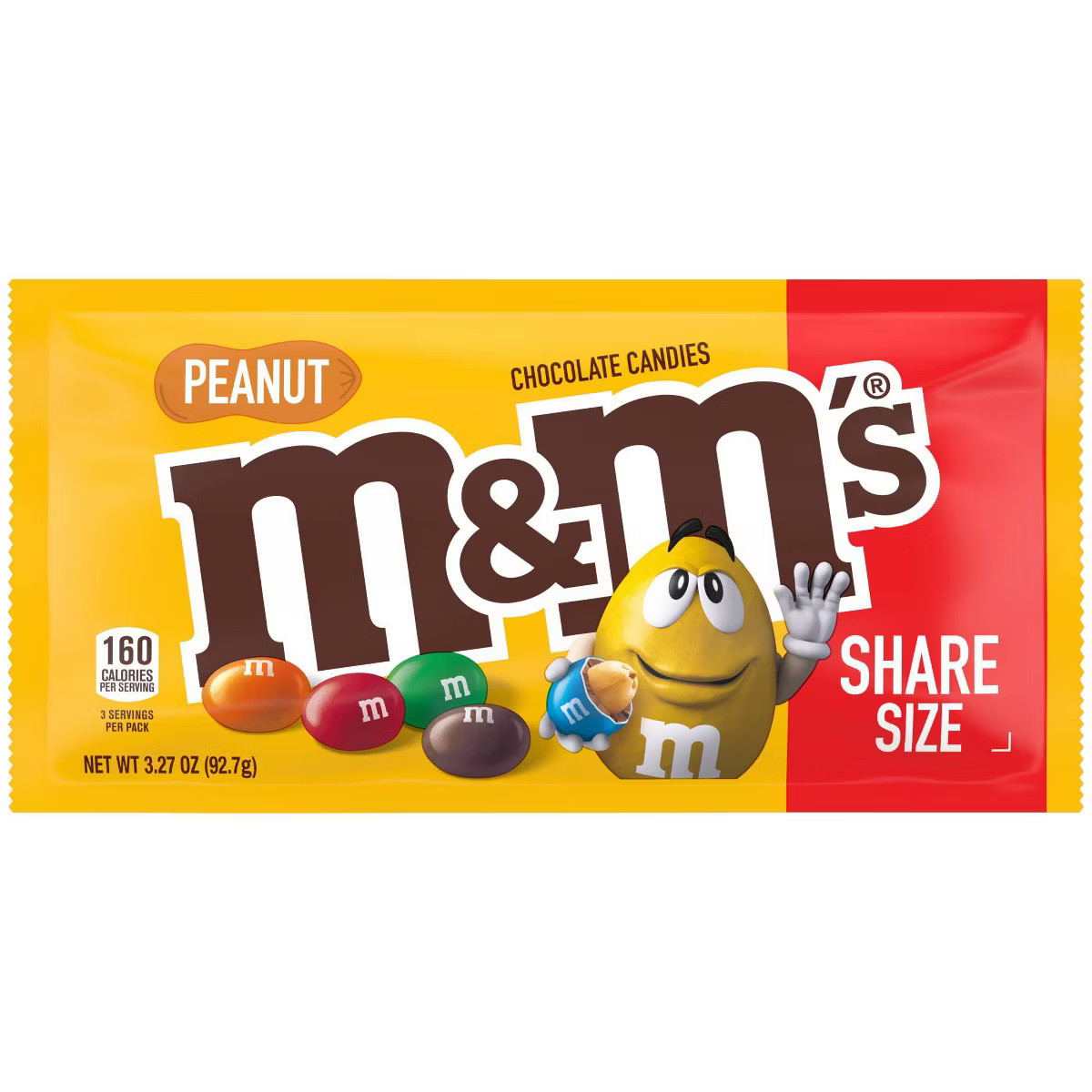 M&M's Peanut Chocolate Candies - 3.27oz | Target