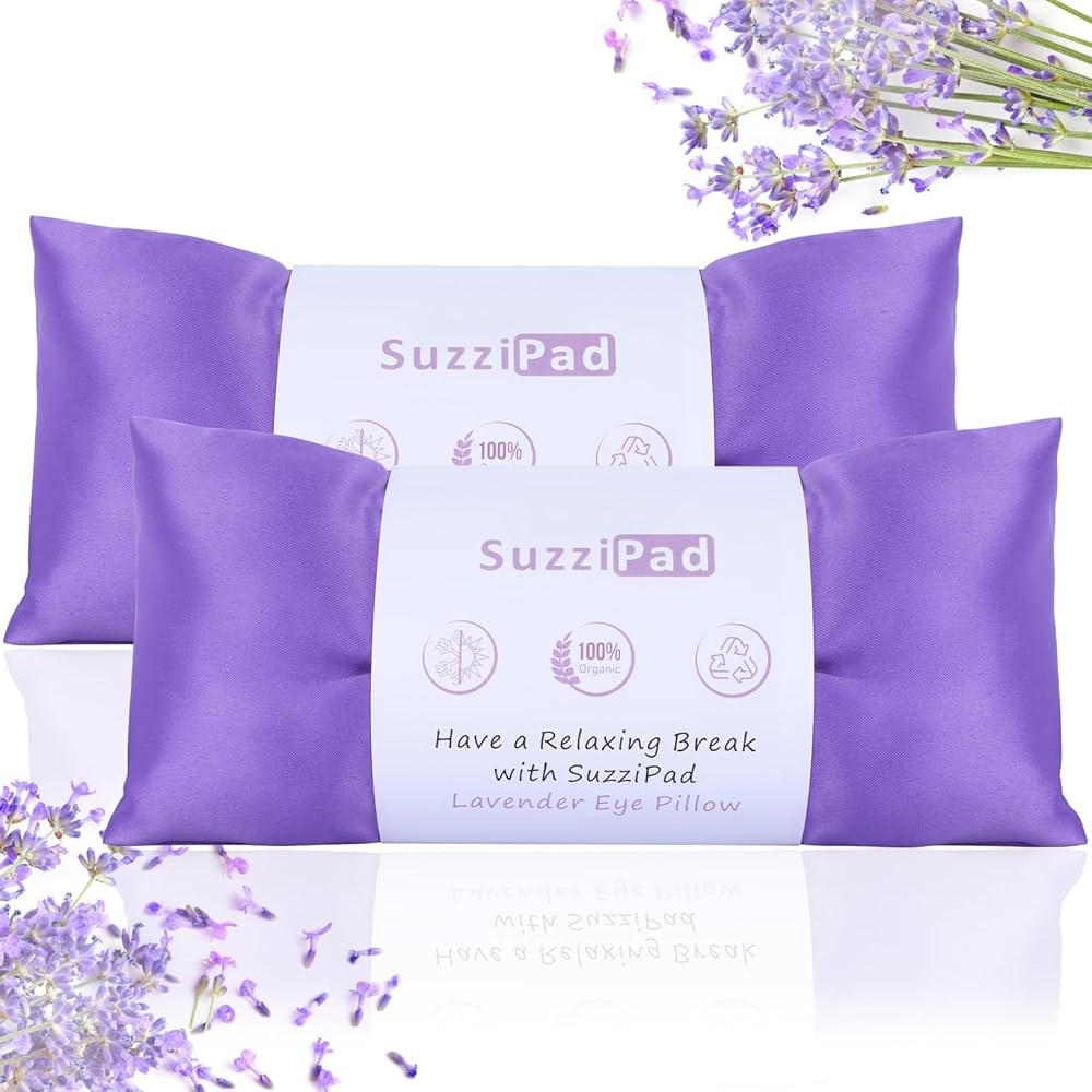 SUZZIPAD Lavender Eye Pillow for Meditation, Yoga & Stress Relief | Weighted Eye Mask for Sleepin... | Amazon (US)