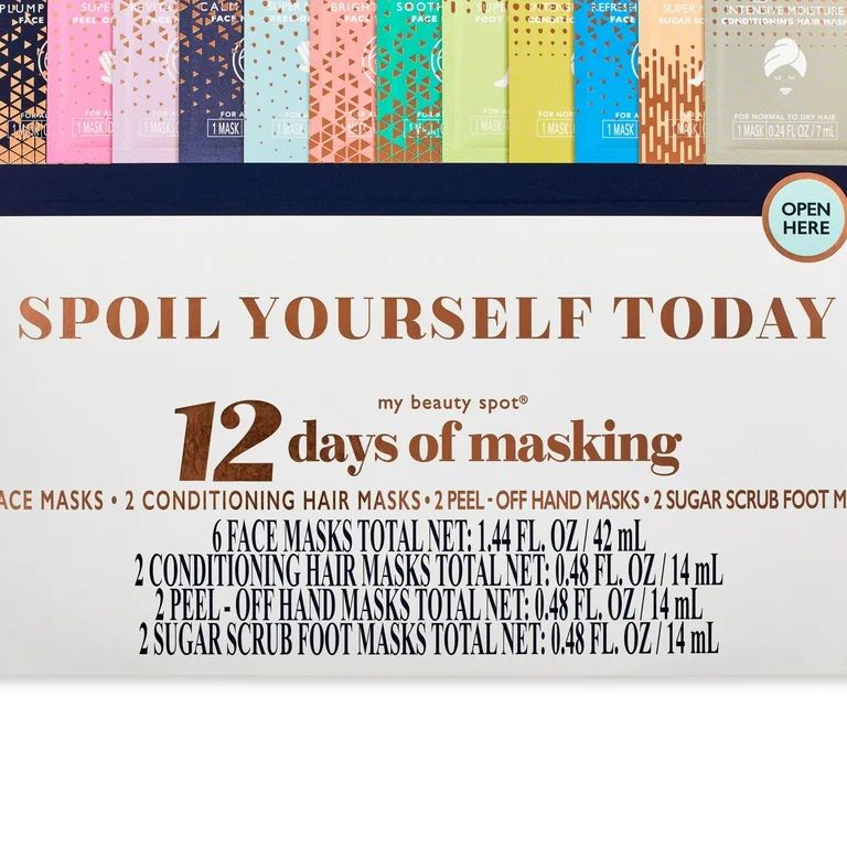 My Beauty Spot 12 Days of Face Sheet Masking Set for Dull Skin | Walmart (US)