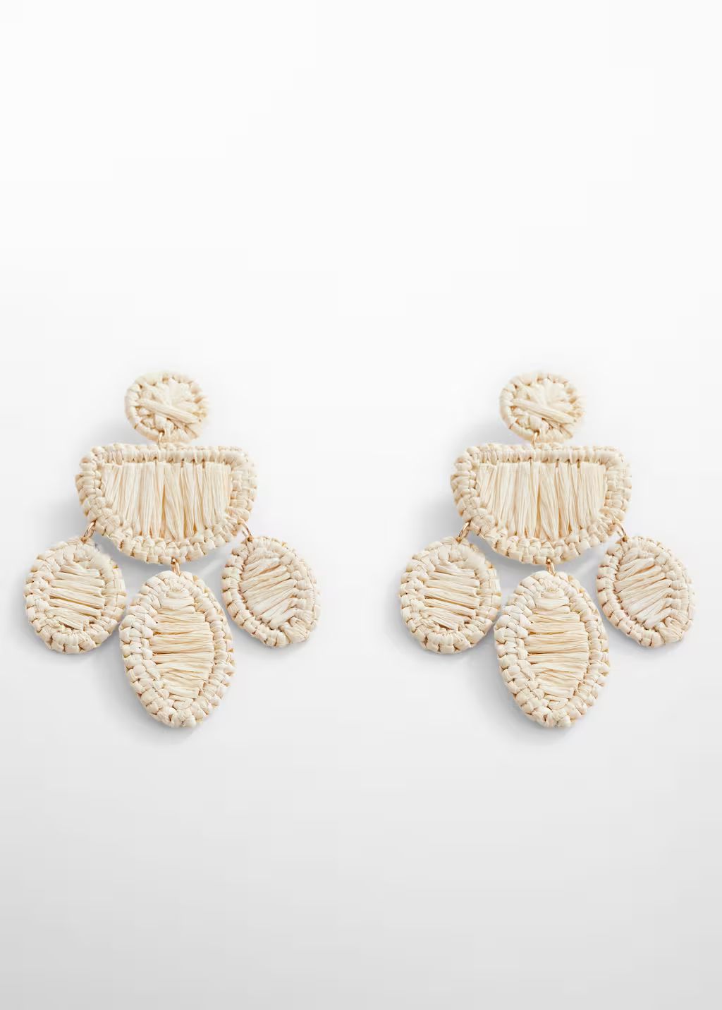 Long raffia earrings -  Women | Mango United Kingdom | MANGO (UK)