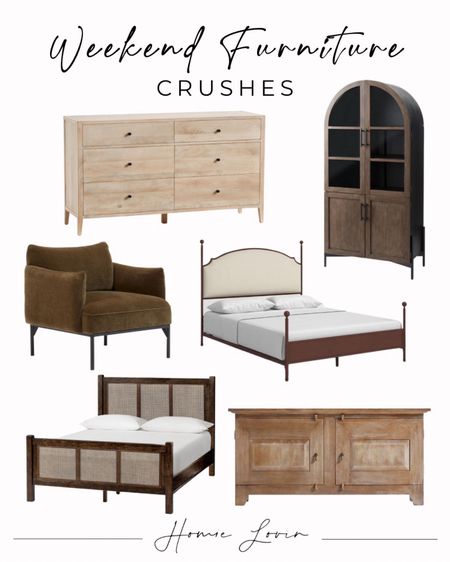 Weekend Furniture Crushes!

Furniture, home decor, interior design, cabinet, dresser, accent chair, upholstered chair, bed, buffet table #WorldMarket #WestElm #Wayfair #Crate&Barrel #PotteryBarn 

Follow my shop @homielovin on the @shop.LTK app to shop this post and get my exclusive app-only content!

#LTKSaleAlert #LTKSeasonal #LTKHome