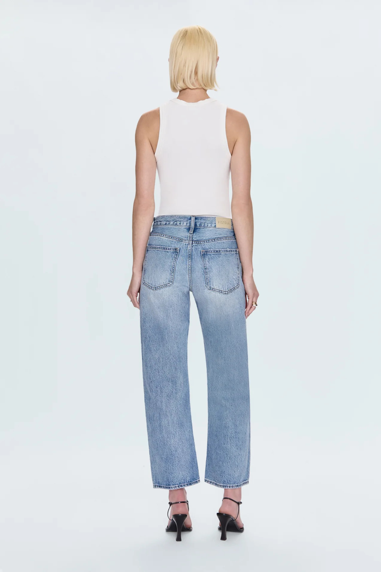 Lexi Mid Rise Bowed Straight Jean - Bowie | Pistola Denim