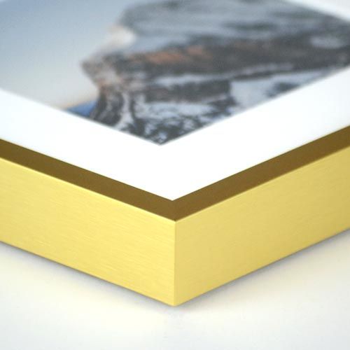 9" x 7" Flat Metal Frame in Satin Gold | Frame It Easy