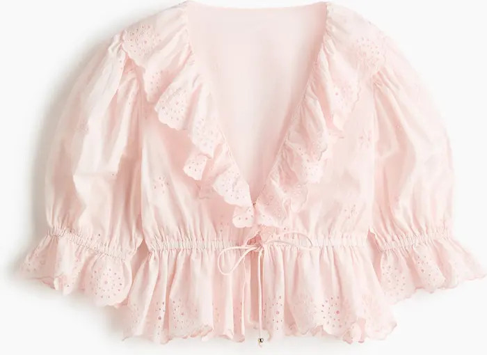 H&M Broderie Anglaise Cotton Blouse | Nordstrom | Nordstrom