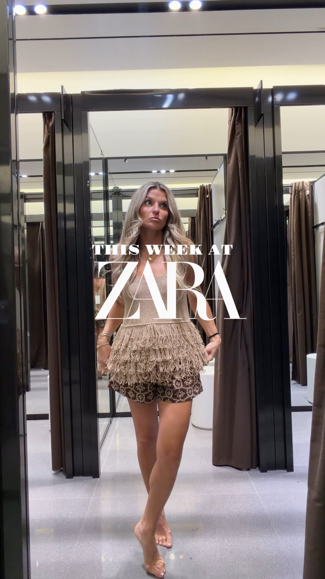 live feed from the ZARA fitting room mirror
