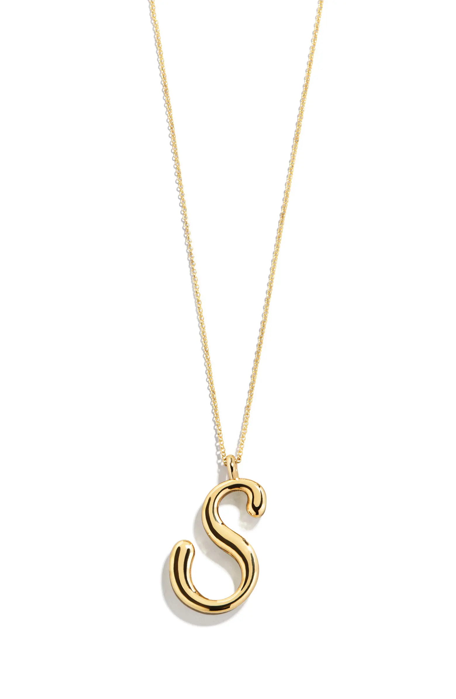 BaubleBar Script Initial Pendant Necklace | Nordstrom | Nordstrom