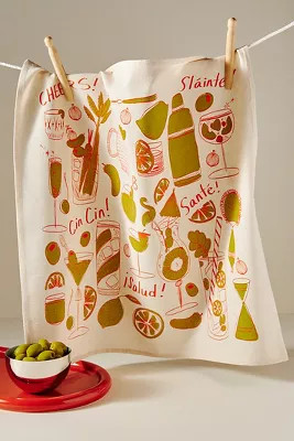 Calhoun & Co. Cocktail Party Dish Towel | Anthropologie (US)