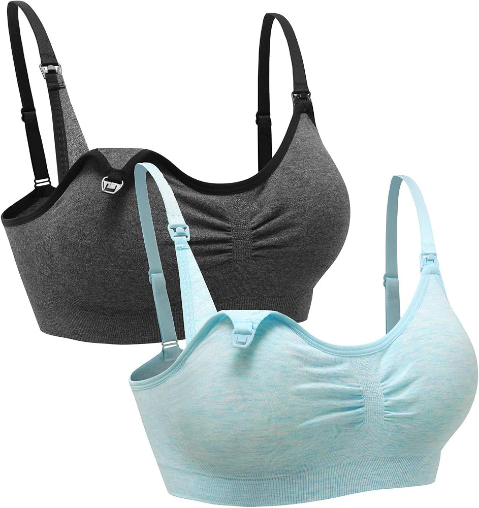 2PACK Nursing Bra Wireless Bra Women's Sleeping Maternity Bra Breastfeeding Bra | Amazon (US)