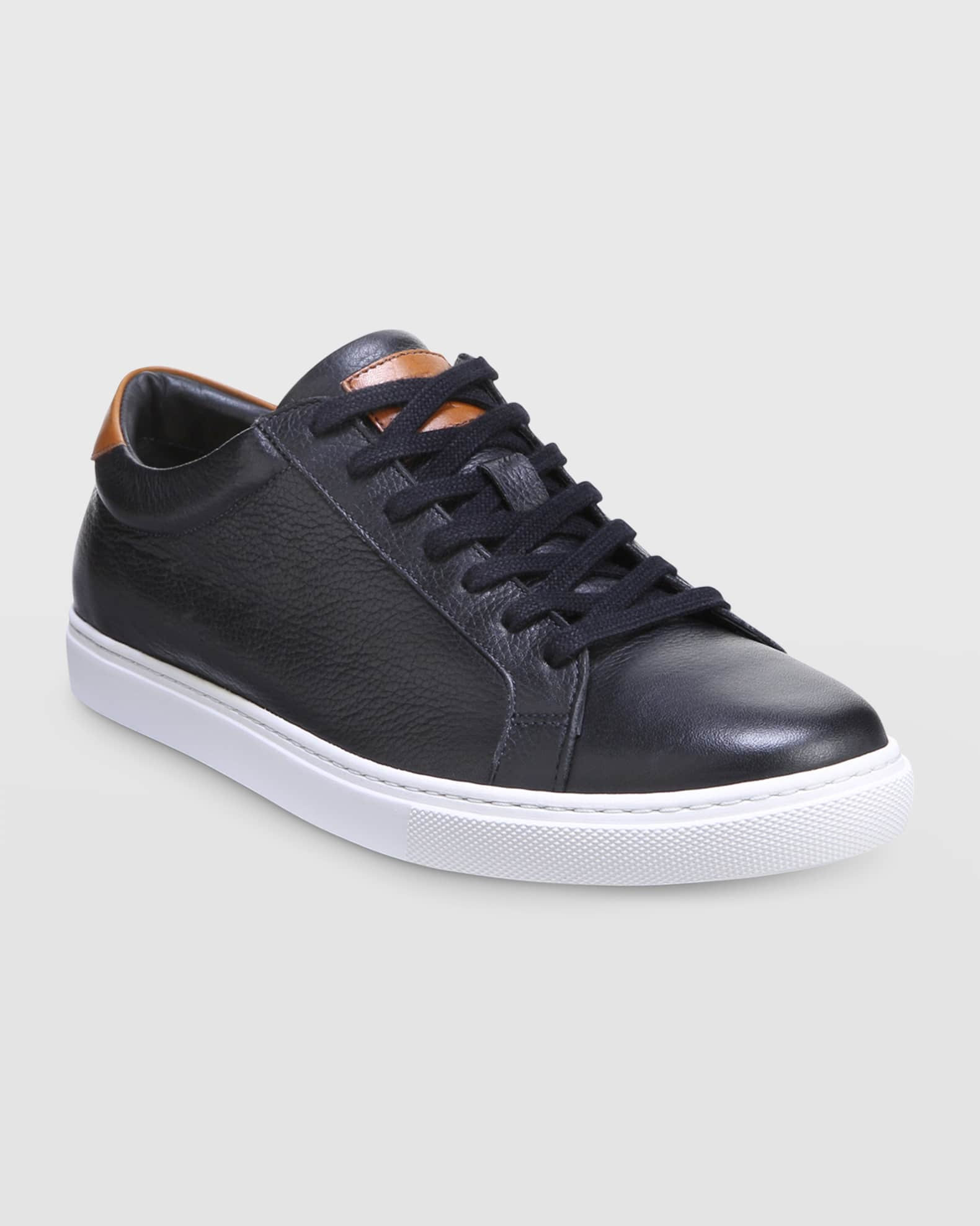 Allen Edmonds Men's Courtside Leather Low-Top Sneakers | Neiman Marcus