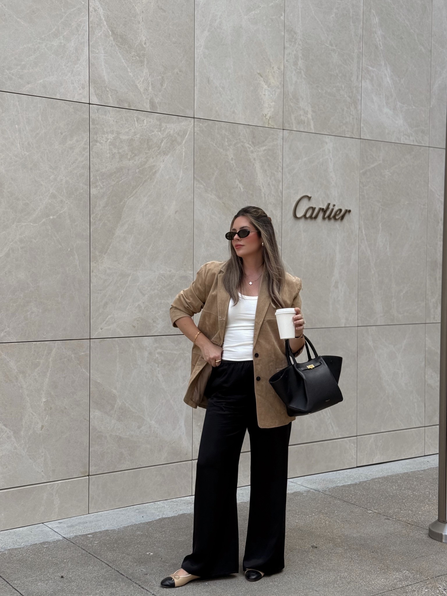 100% genuine suede blazer with black satin pants 

#LTKFallSale #LTKSeasonal