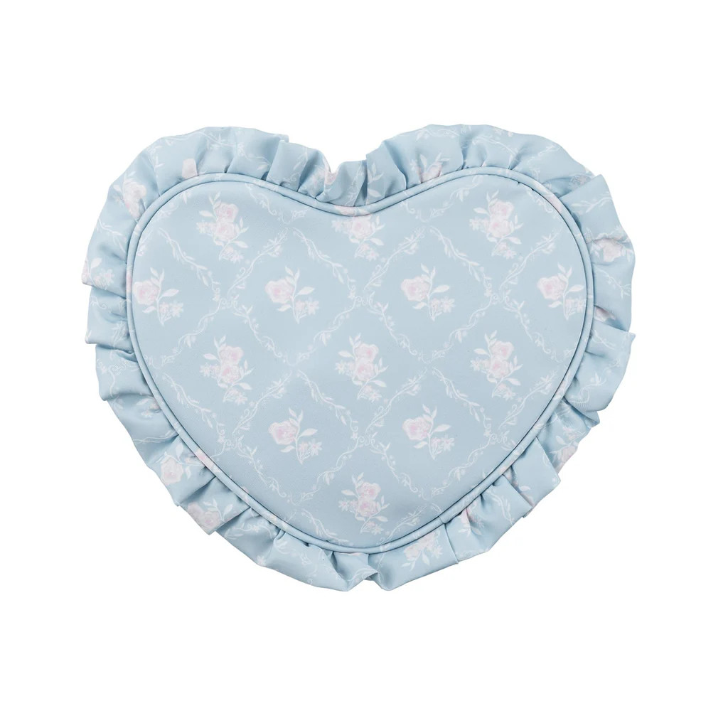 High Tea Printed Ruffle Heart Pouch | Stoney Clover Lane