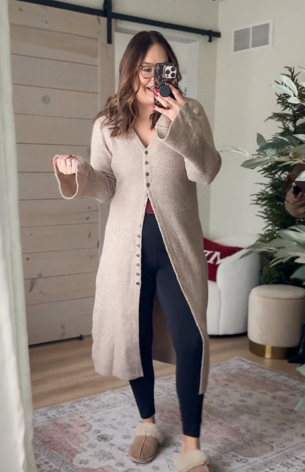 Cozy lounge vibes with this oversized cardigan, leggings, and slippers. Perfect for relaxing at home. #winteroutfit #amazonfinds

#LTKSeasonal #LTKMidsize #LTKootd
