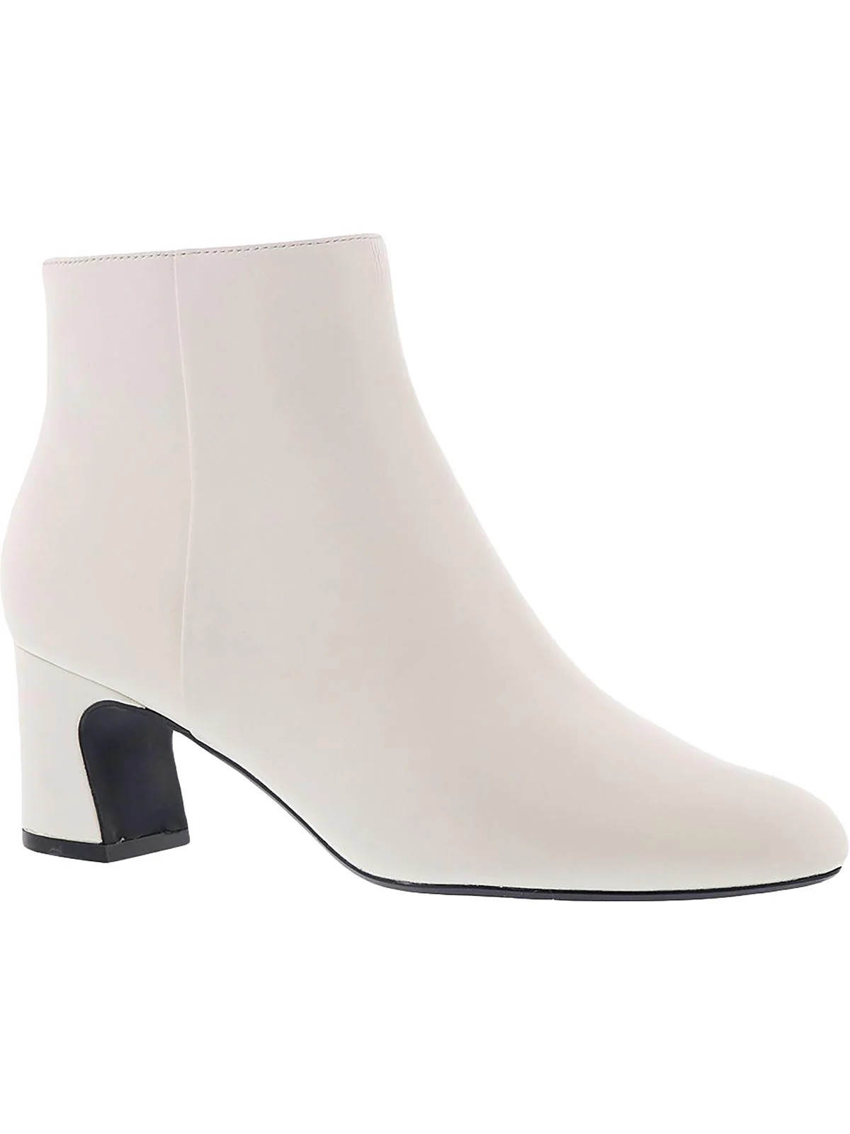 Dany Womens Leather Block Heel Ankle Boots | Shop Simon