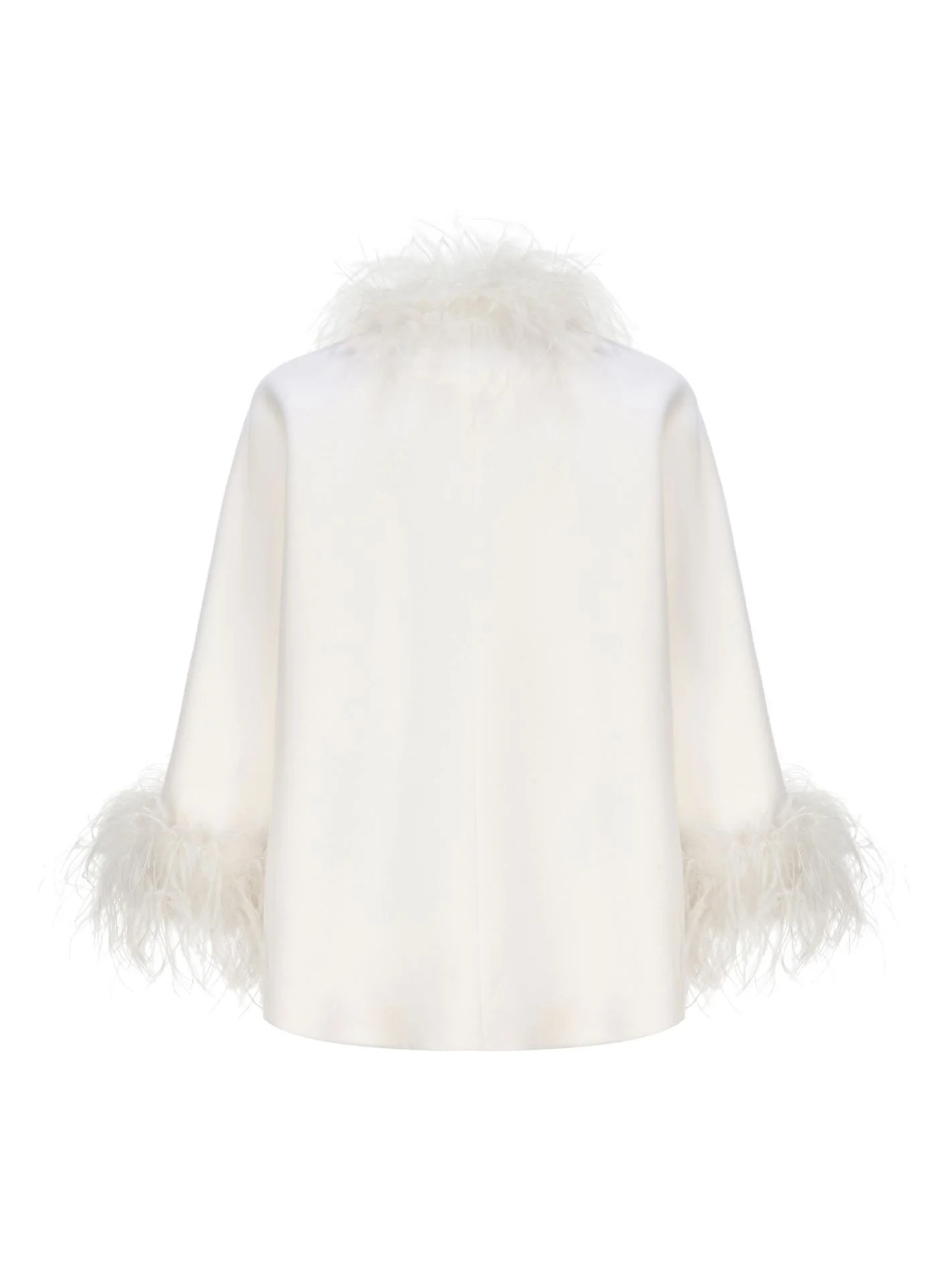 Angelica Feather Coat (White) | Nana Jacqueline