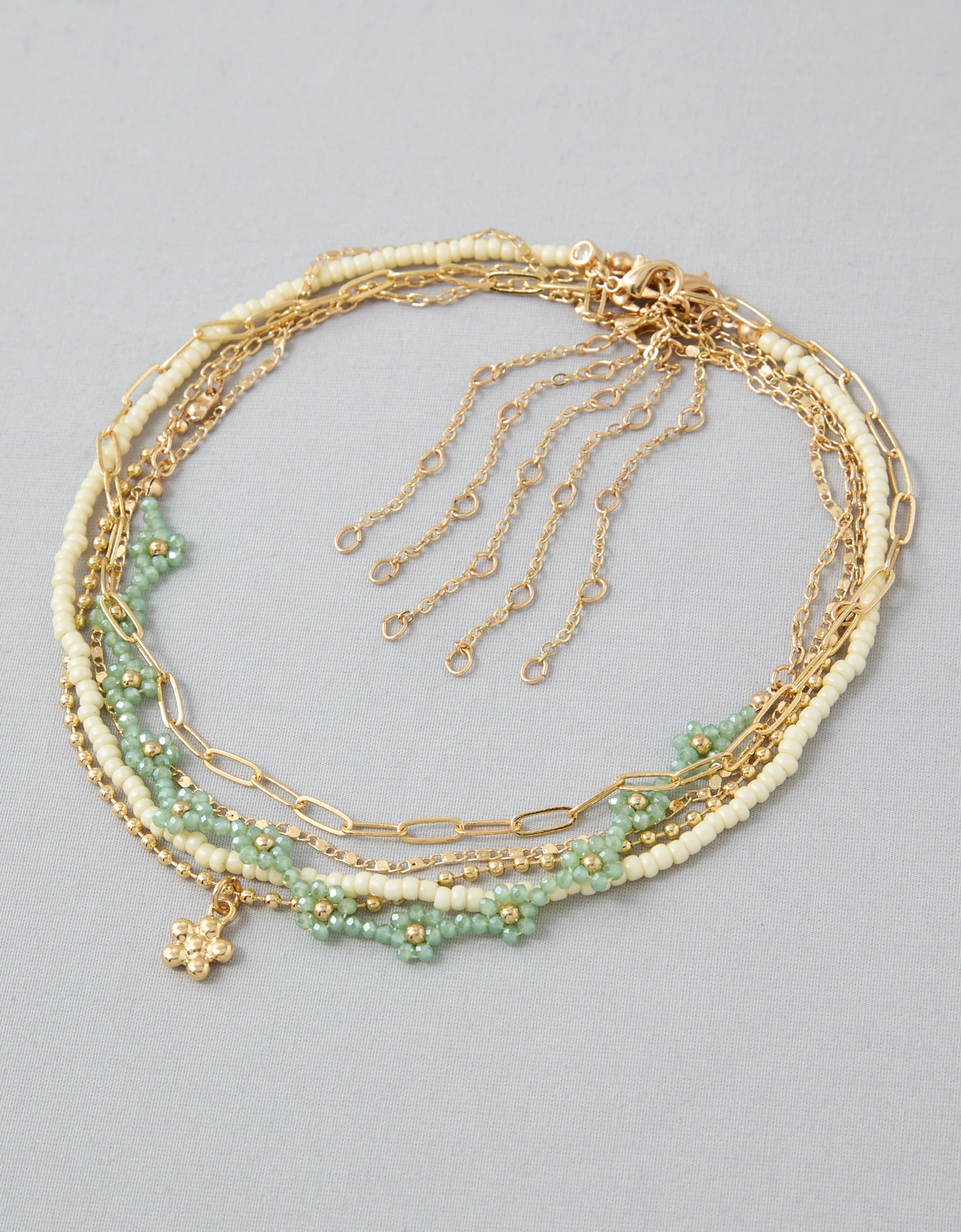 AEO Crystal & Daisy Choker 5-Pack | American Eagle Outfitters (US & CA)