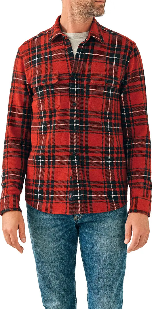 Legend Plaid Brushed Knit Button-Up Shirt | Nordstrom