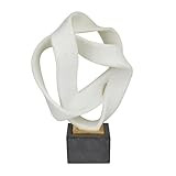 Deco 79 Polystone Abstract Decorative Sculpture Ribbon Line Home Decor Statue with Black Base, Ac... | Amazon (US)