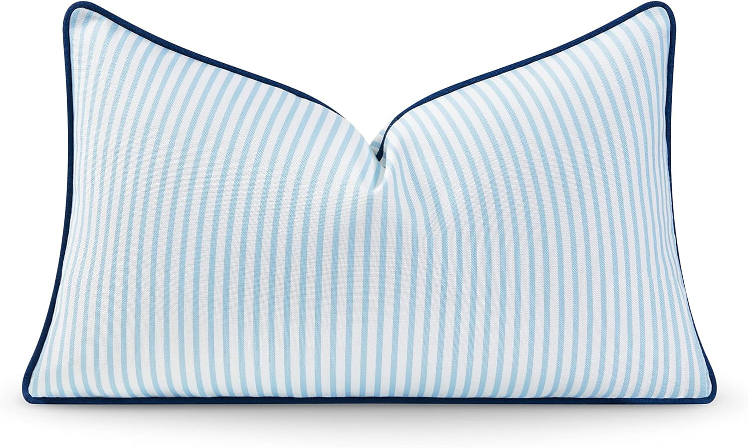 Hofdeco Premium Coastal Hampton Style Patio Indoor Outdoor Lumbar Pillow Cover Only, 12"x20" Wate... | Amazon (US)