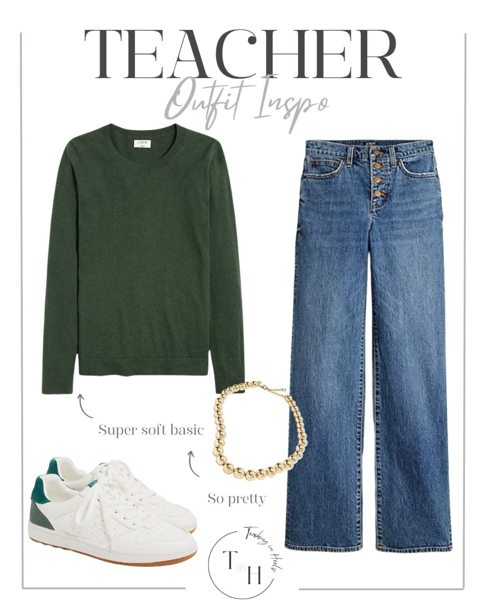 Cotton teddy sweater  wide leg jeans  Court sneakers  Gold bauble necklace   teardrop earrings   teacher outfit  teacher style  teacher work style workwear  business casual  business office outfit  teacher ootd  teacherfit  ootd trendteacher  teacher outfits  teacher ootd  teacher outfit ideas  


#LTKSpringSale #LTKsalealert #LTKstyletip
