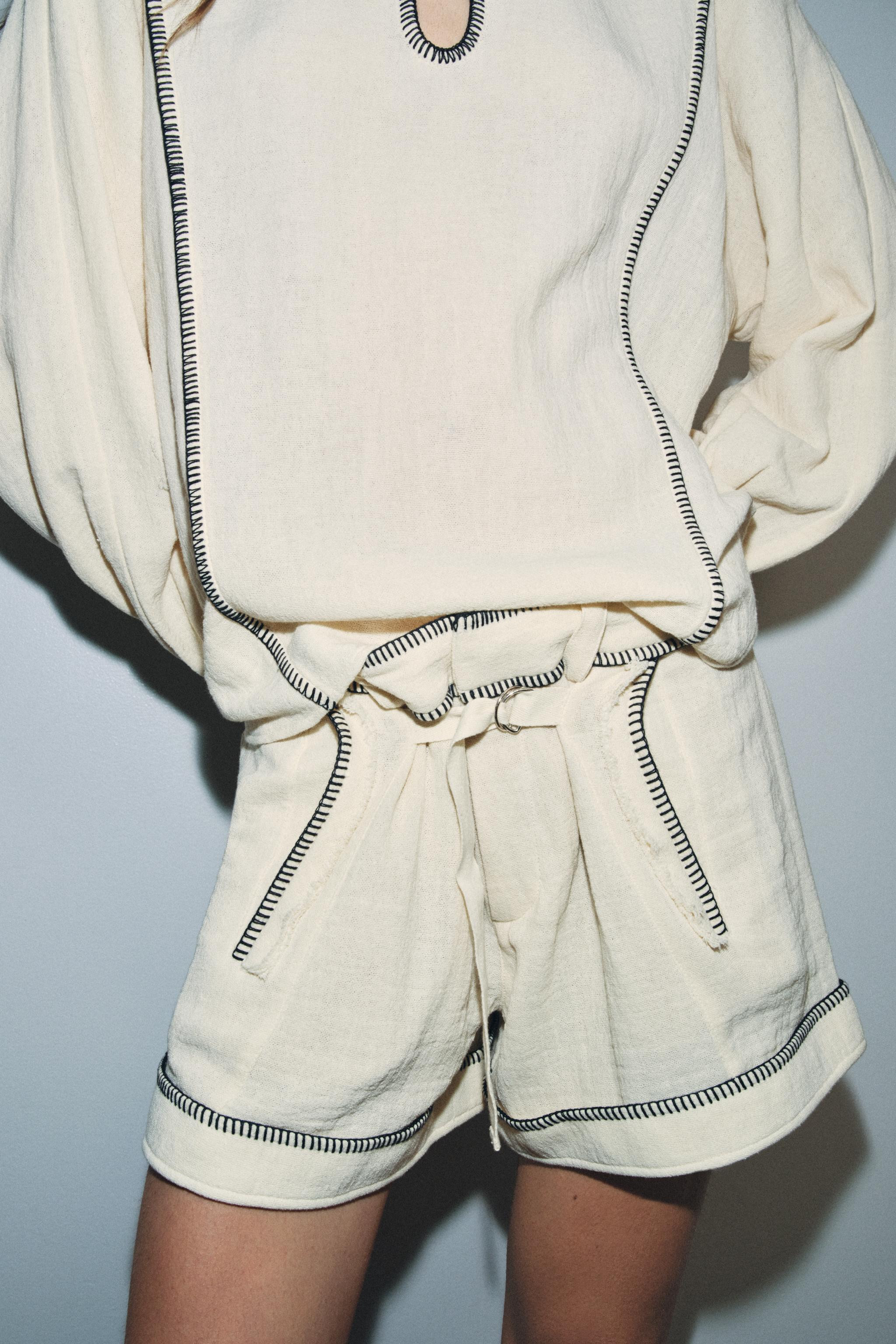 ZW COLLECTION RUSTIC TOPSTITCHED SHIRT | Zara US