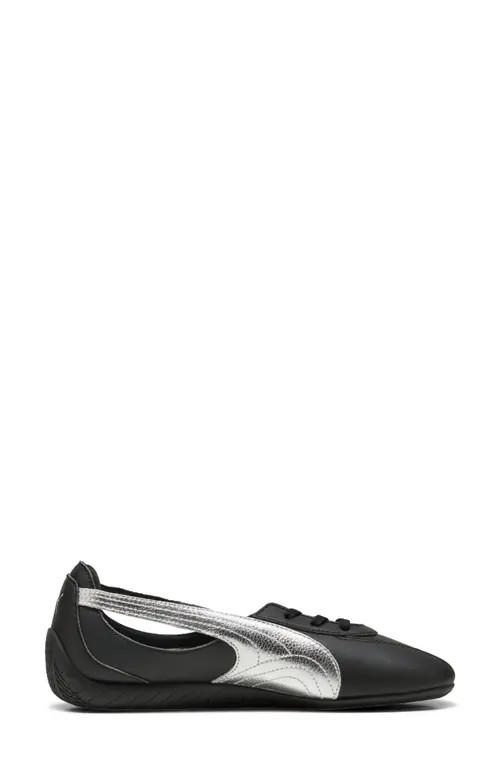 PUMA Speedcat Ballet Nova Metallic Sneaker in Puma Black/puma Silver at Nordstrom, Size 5.5 | Nordstrom