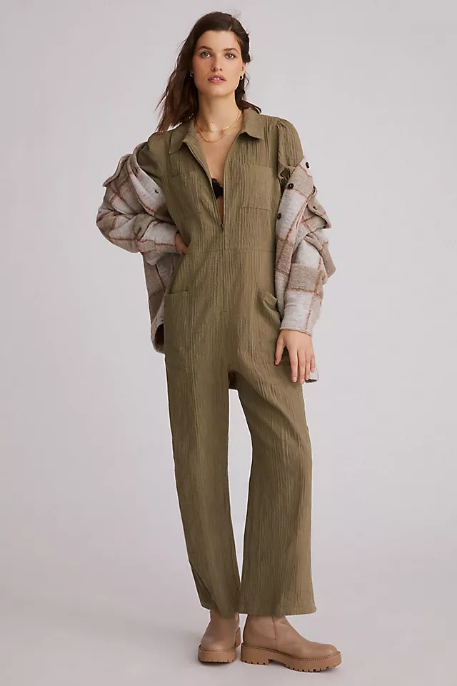 Textured Utility Jumpsuit | Anthropologie (US)