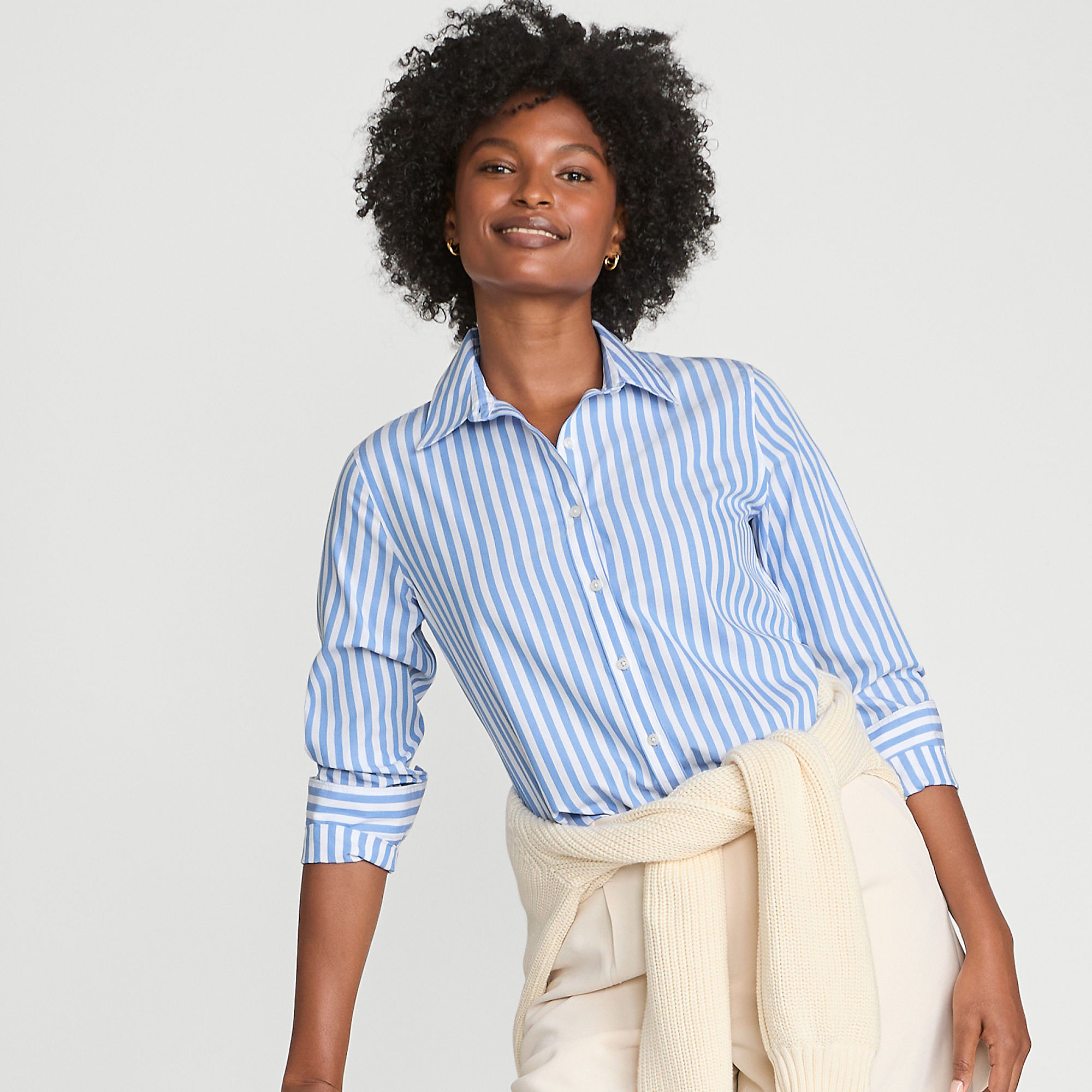 Women's No Iron Button Front Shirt | Lands' End (US)