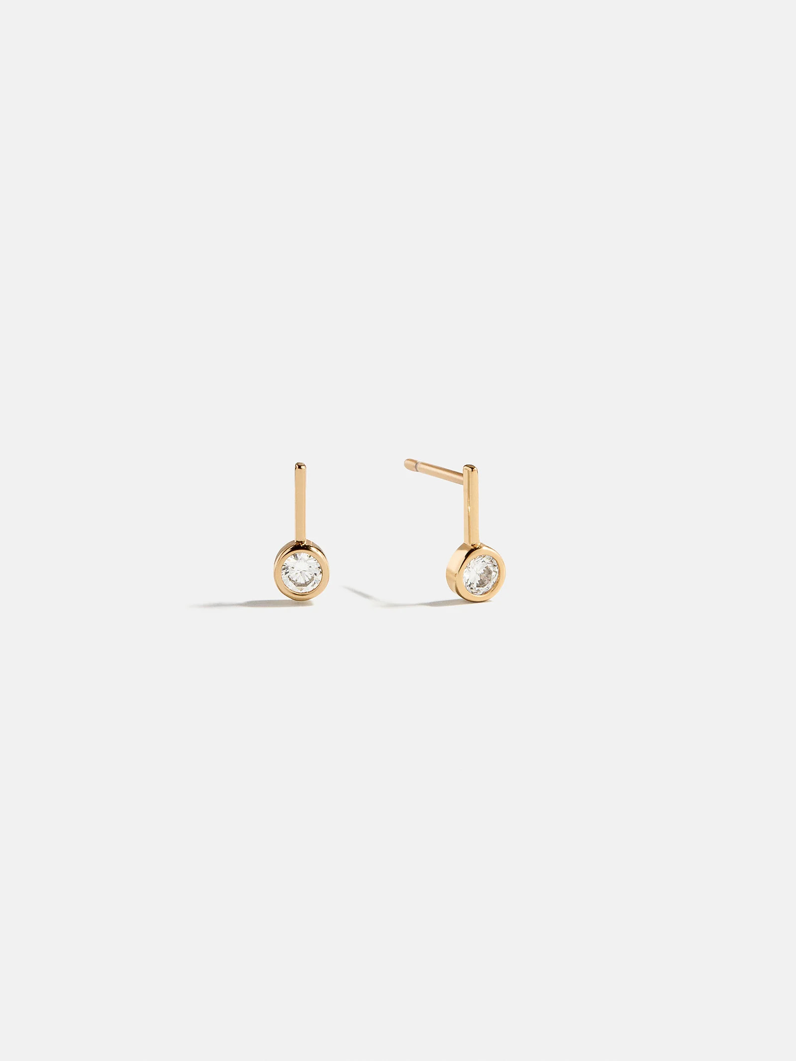 Fallon 14K Gold Bezel Earrings - 5MM Stone | BaubleBar