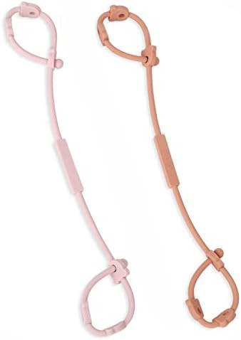 Toy Safety Straps, AULEGE 2 Pack Stretchable Silicone Pacifier Clips, Adjustable Baby Bottle Toy ... | Amazon (US)