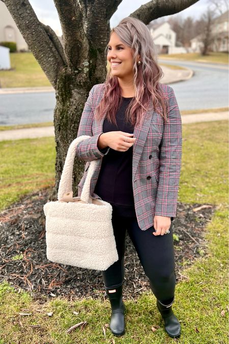 ✨SIZING•PRODUCT INFO✨
⏺ Black, Red, Gray Blazer •• linked similar from Amazon
⏺ Sherpa tote bag •• linked similar from Amazon 
⏺ Black Tunic •• linked similar from Amazon 
⏺ Black Hunter Boots Mid •• TTS 
⏺ Faux Black Leather Leggings •• XL •• TTS •• Walmart 

📍Say hi on YouTube•Tiktok•Instagram ✨”Jen the Realfluencer | Decent at Style”

👋🏼 Thanks for stopping by, I’m excited we get to shop together!

🛍 🛒 HAPPY SHOPPING! 🤩

#walmart #walmartfinds #walmartfind #walmartfall #founditatwalmart #walmart style #walmartfashion #walmartoutfit #walmartlook  #amazon #amazonfind #amazonfinds #founditonamazon #amazonstyle #amazonfashion #black #blacklook #blackoutfit #outfitwithblack #lookswithblack #blackoutfitinspo #blackoutfitinspiration #looksfeaturingblack #leather #leggings #jeggings #leatherleggings #leatherjeggings #fauxleather #veganleather #fauxleatherleggings #veganleatherleggings #leatherleggingslook #leatherleggingsoutfit #leatherleggingstyle #leatherleggingsoutfitidea #leatherleggingsfashion #leatherleggings #style #inspo #leatherleggingsinspo #blazer #blazerstyle #blazerfashion #blazerlook #blazeroutfit #blazeroutfitinspo #blazeroutfitinspiration 

#under10 #under20 #under30 #under40 #under50 #under60 #under75 #under100 #affordable #budget #inexpensive #budgetfashion #affordablefashion #budgetstyle #affordablestyle #curvy #midsize #size14 #size16 #size12 #curve #curves #withcurves #medium #large #extralarge #xl 


#LTKcurves #LTKstyletip #LTKunder50