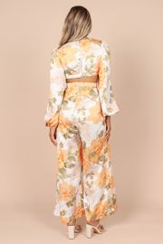 Taylor Long Sleeve Jumpsuit - Yellow Multi Floral | Petal & Pup (US)