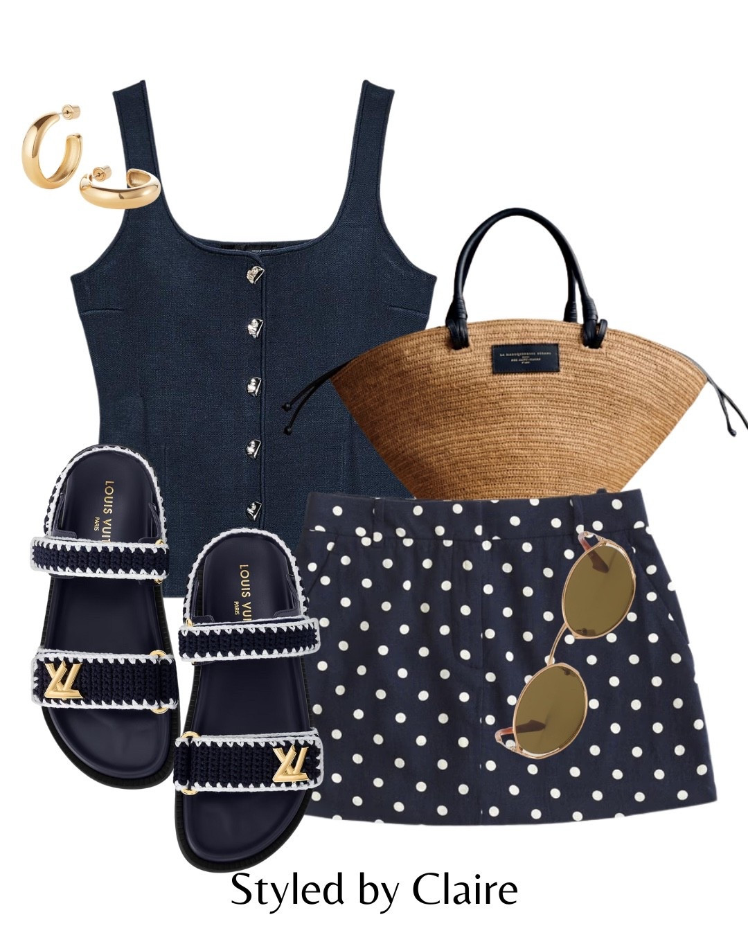 Navy waistcoat & polka dot skirt🙋🏽‍♀️
Tags: Zara plain knit top button up Abercrombie mini with matching set Louis Vuitton raffia sandals woven tote bag sezane navy strap fashion summer inspo outfit ideas city break date night chic women’s trending style Dubai Barcelona Ibiza Madrid Paris holiday vacationn

#LTKsummer #LTKstyletip