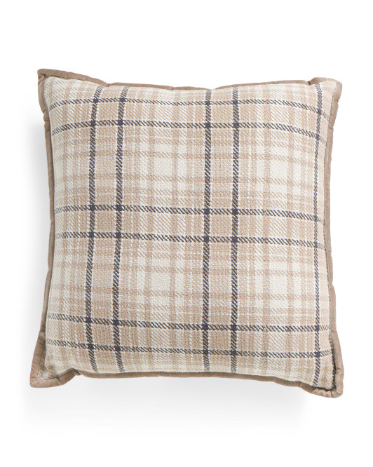 Marston Plaid With Velvet Back Pillow | TJ Maxx