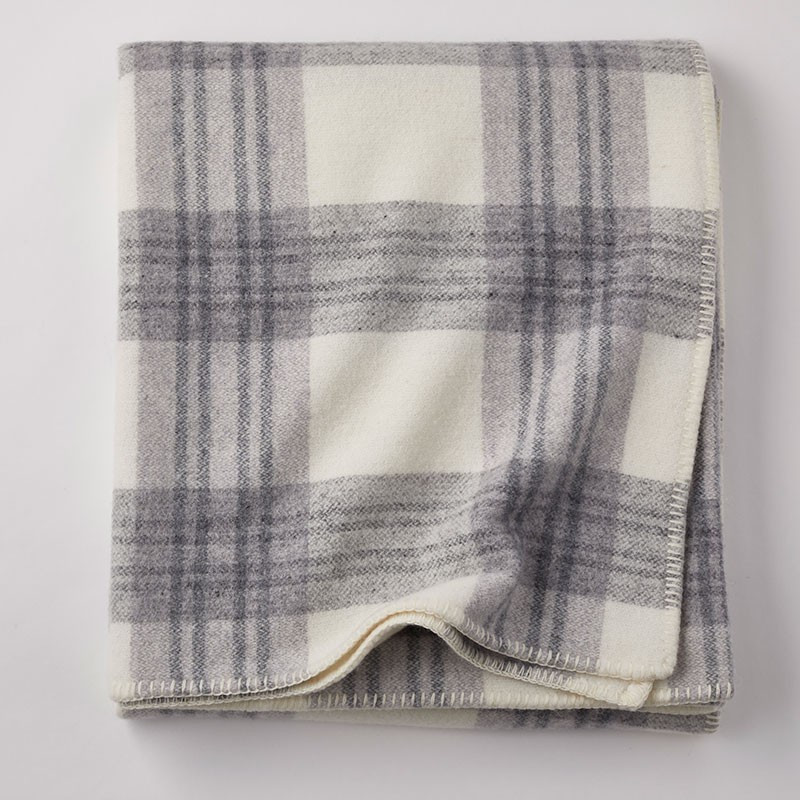 Ledge Plaid Merino Wool Throw | The Company Store