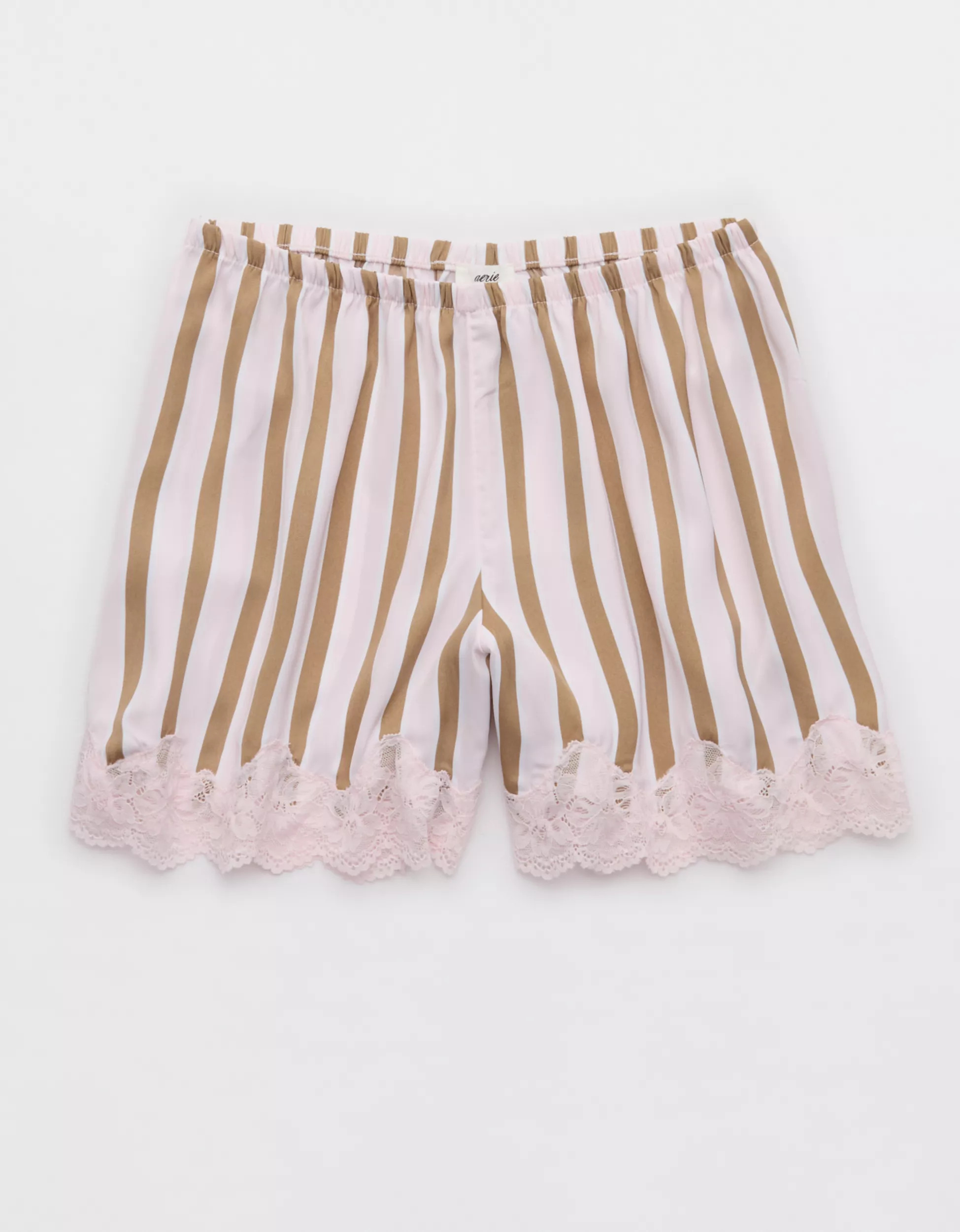 Aerie Night Out Satin Lace Boxer | Aerie