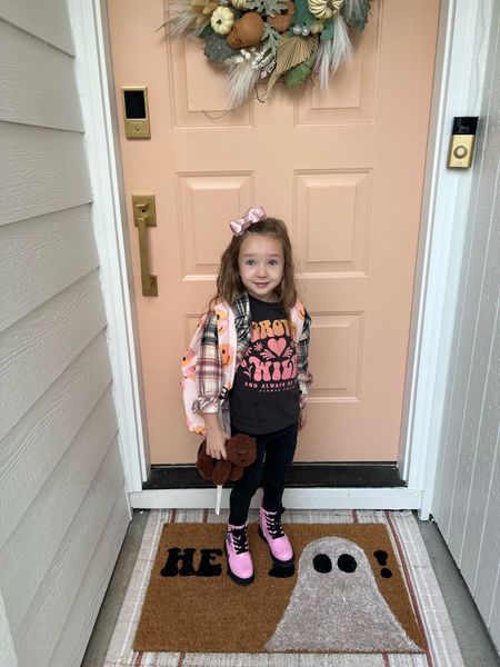 Girls fall outfit. Boots, graphic tee. School clothes 

#LTKSeasonal #LTKkids #LTKunder50