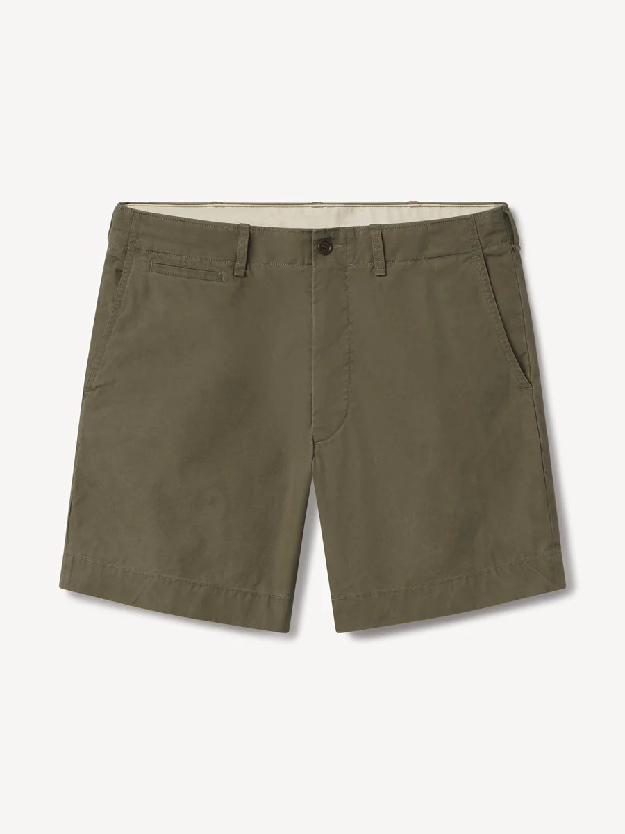 Tanker Green Venice Wash Parachute Poplin Carry-On 6.5" Short - Buck Mason- Modern American Class... | Buck Mason