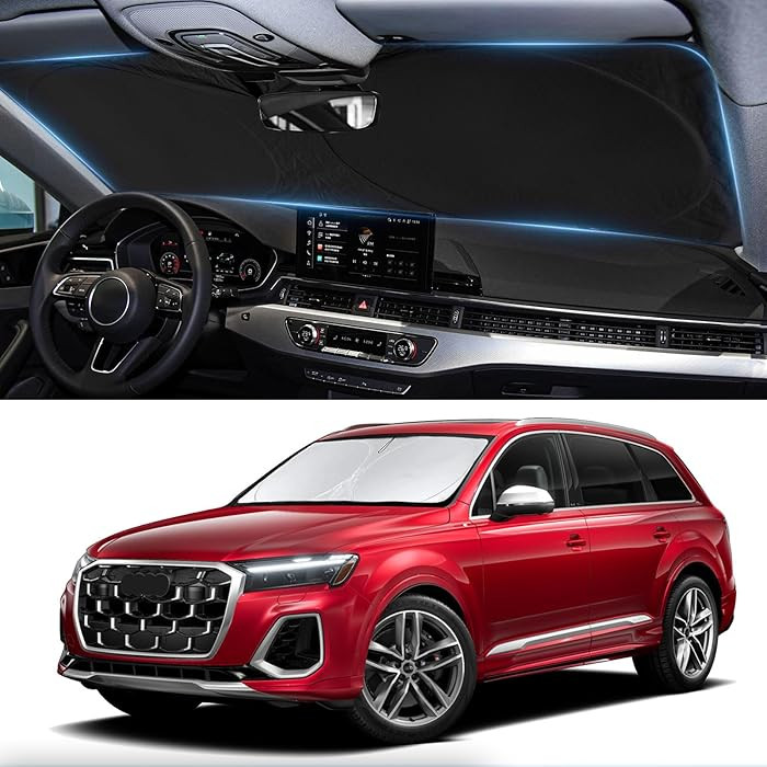 Custom fit Audi Q7 Windshield Sunshade for 2016-2023 2024 2025 2026 Audi Q7 SUV Shades Cover for ... | Amazon (US)